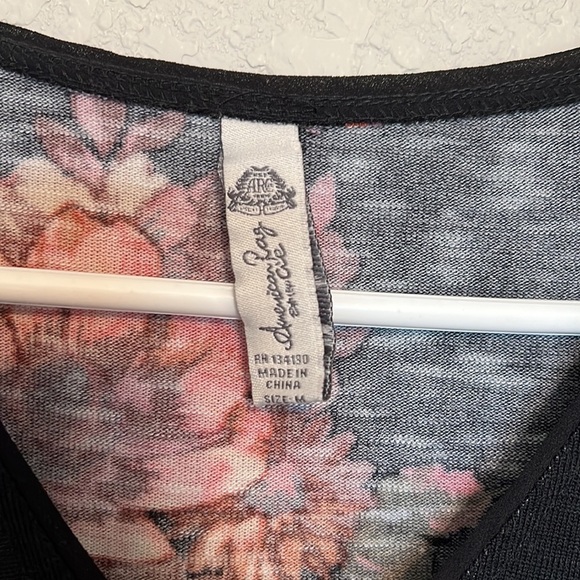 American Rack M Dark Floral Whimsigoth Midi Dress Empire Waist Bell Sleeve - Picture 3 of 6